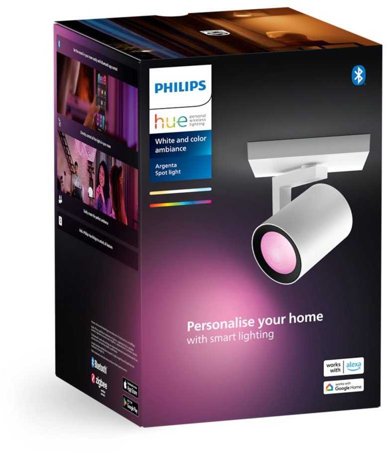 Signify Philips Hue Baltas & Color Ambiance Argenta lubinis šviestuvas baltas • 1 taškas