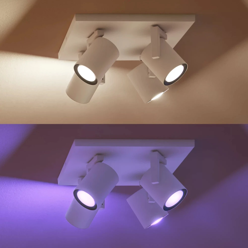 Philips Hue Baltas & Color Ambiance Argenta lubinis šviestuvas baltas • 4 taškų