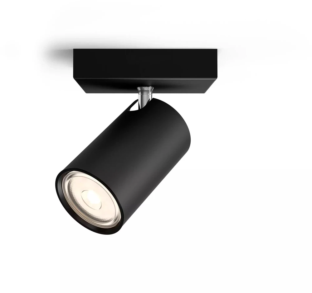„Signify Philips Kosipo“ taškinis šviestuvas, 1 flg., be LM, 1x5,5W, juodas