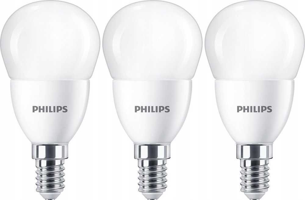 Signify „Philips“ LED klasikinė lempa 40W E14, šiltai balta, 470lm, matinė, 3 vnt. pakuotėje