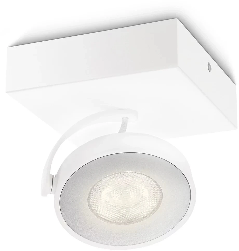 Signify Philips myLiving LED prožektorius Spot Clockwork 1flg 500lm Baltas