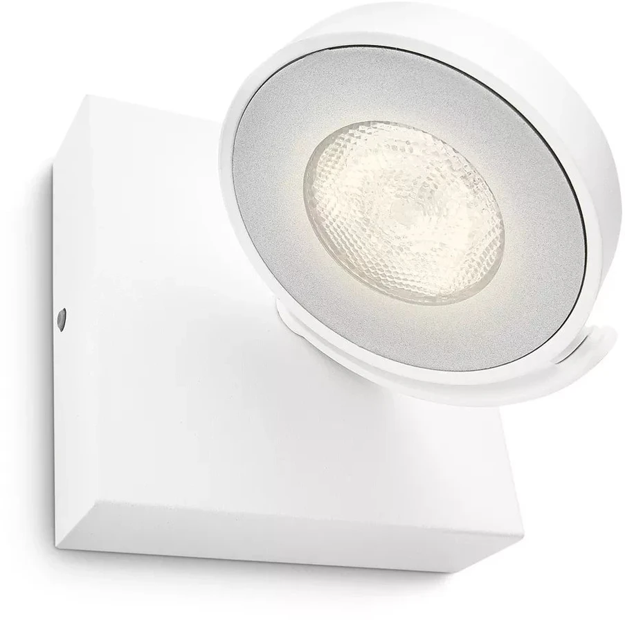 Signify Philips myLiving LED prožektorius Spot Clockwork 1flg 500lm Baltas