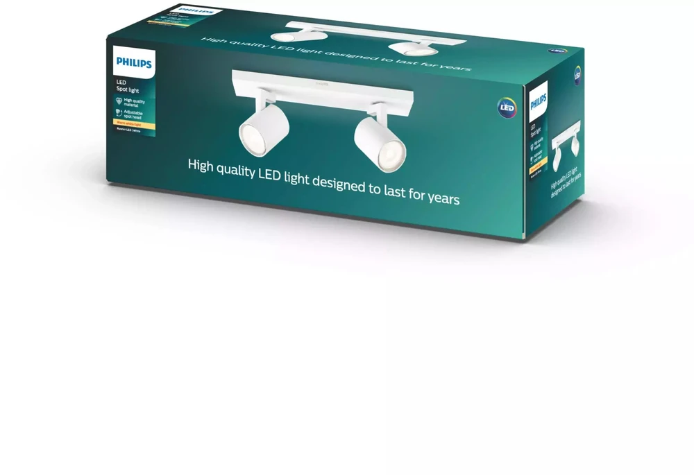 „Philips myLiving“ LED prožektorius, 2 flg, 460 lm, baltas, Signify