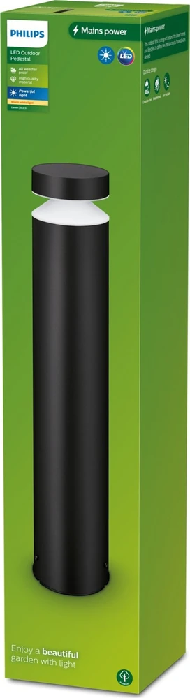 LED šviestuvas PHILIPS LAVEN 929003362601, 6 W, IP44, juodas
