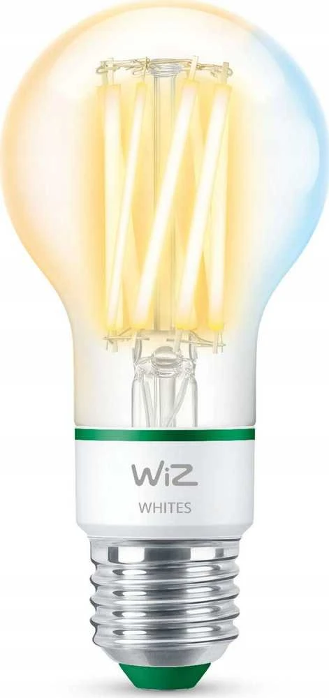 „Signify WiZ Baltas“ 60 W E27 A60 standartinė kaitrinė lemputė, skaidri, reguliuojamo ilgio, vienguba