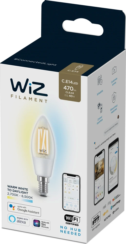 WIZ WI-FI BLE 40W C35 E14 927-65 CL 1PF/6