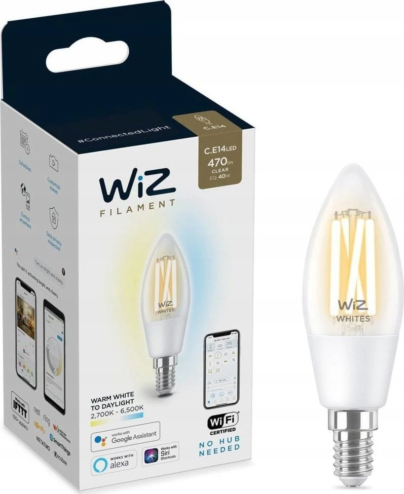 WIZ WI-FI BLE 40W C35 E14 927-65 CL 1PF/6