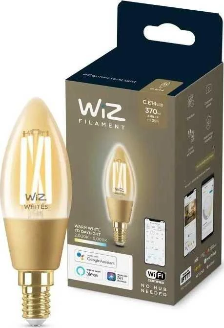 Signify WiZ - C35 Amber Candle E14 Tunable Filament - Smart Home