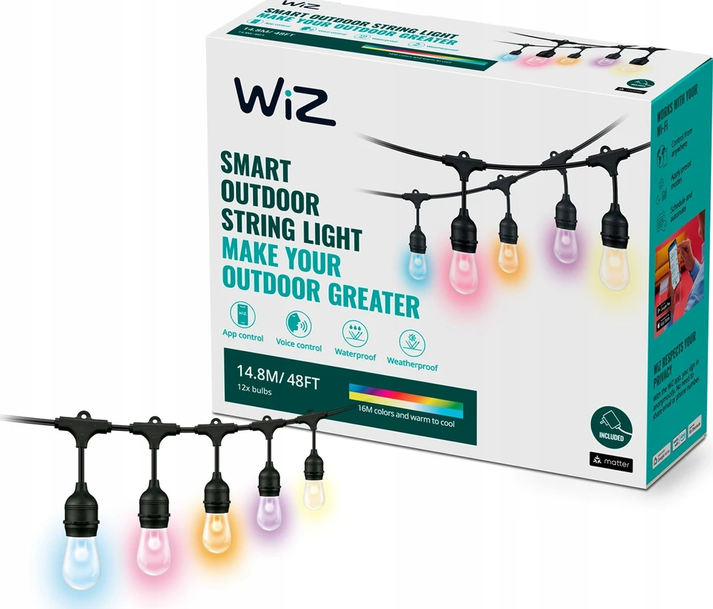 Signify/Philips WiZ – lauko šviesos styginiai EU Type C