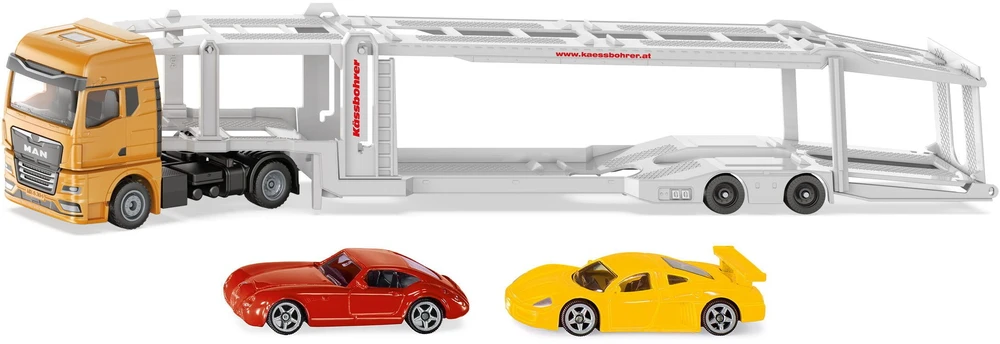 Siku Žaislinis MAN vilkikas su 2 automobiliais