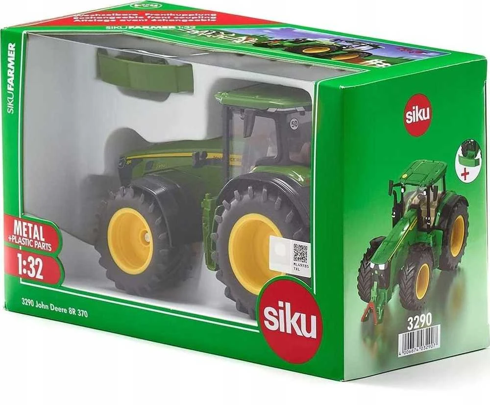 Žaislinis traktorius John Deere 8R 370 Siku