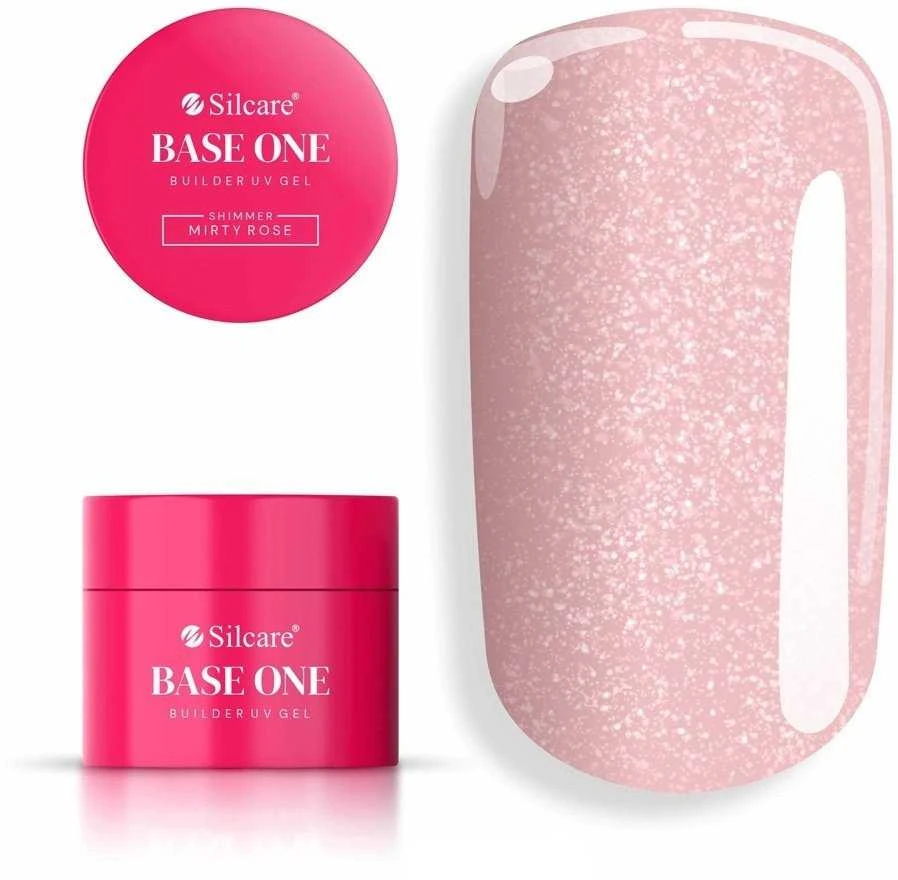 „Silcare Base One“ UV blizgučiai „Misty Rose“ blizgučiai „Misty Rose“, 15 g