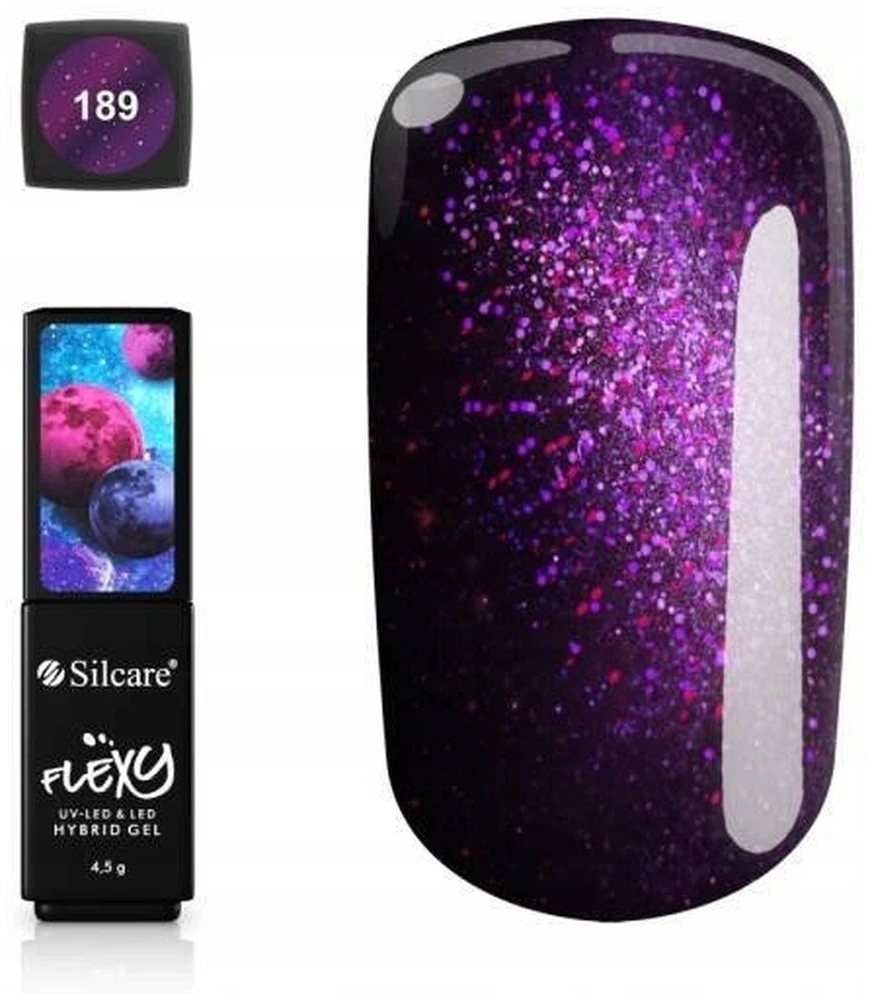 Silcare Flexy Hybrid Gel Moonstone lakier hybriddowy 189 Midnight Cosmos 4.5g