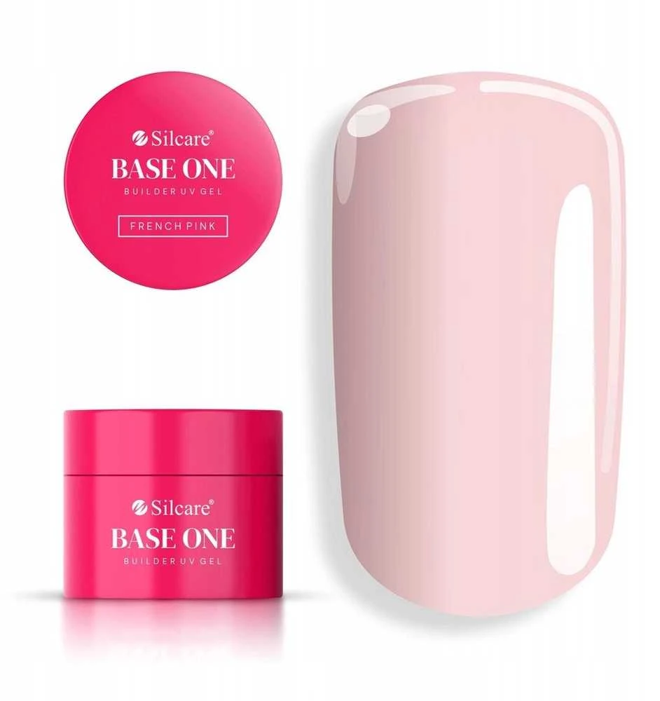 Rožinė SILCARE_Base One Buldier gelinis nagų formavimo gelis, prancūziškai rožinis, 15 g