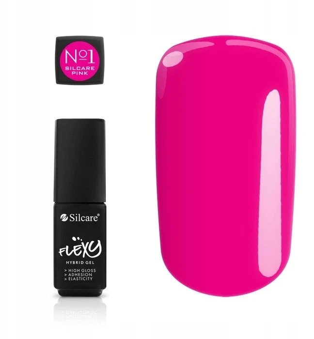 Silcare Flexy Hybrid Gel Rožinė hibridinis lakas 1 Magenta 4,5g