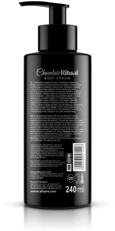 Silcare Quin šokolado ritualinis kūno losjonas 240 ml
