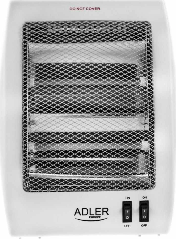 Adler | Šildytuvas | AD 7709 | Halogeninis šildytuvas | 800 W | Galios lygių skaičius 2 | Baltas