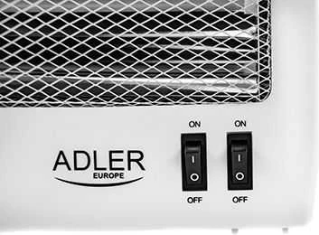Adler | Šildytuvas | AD 7709 | Halogeninis šildytuvas | 800 W | Galios lygių skaičius 2 | Baltas