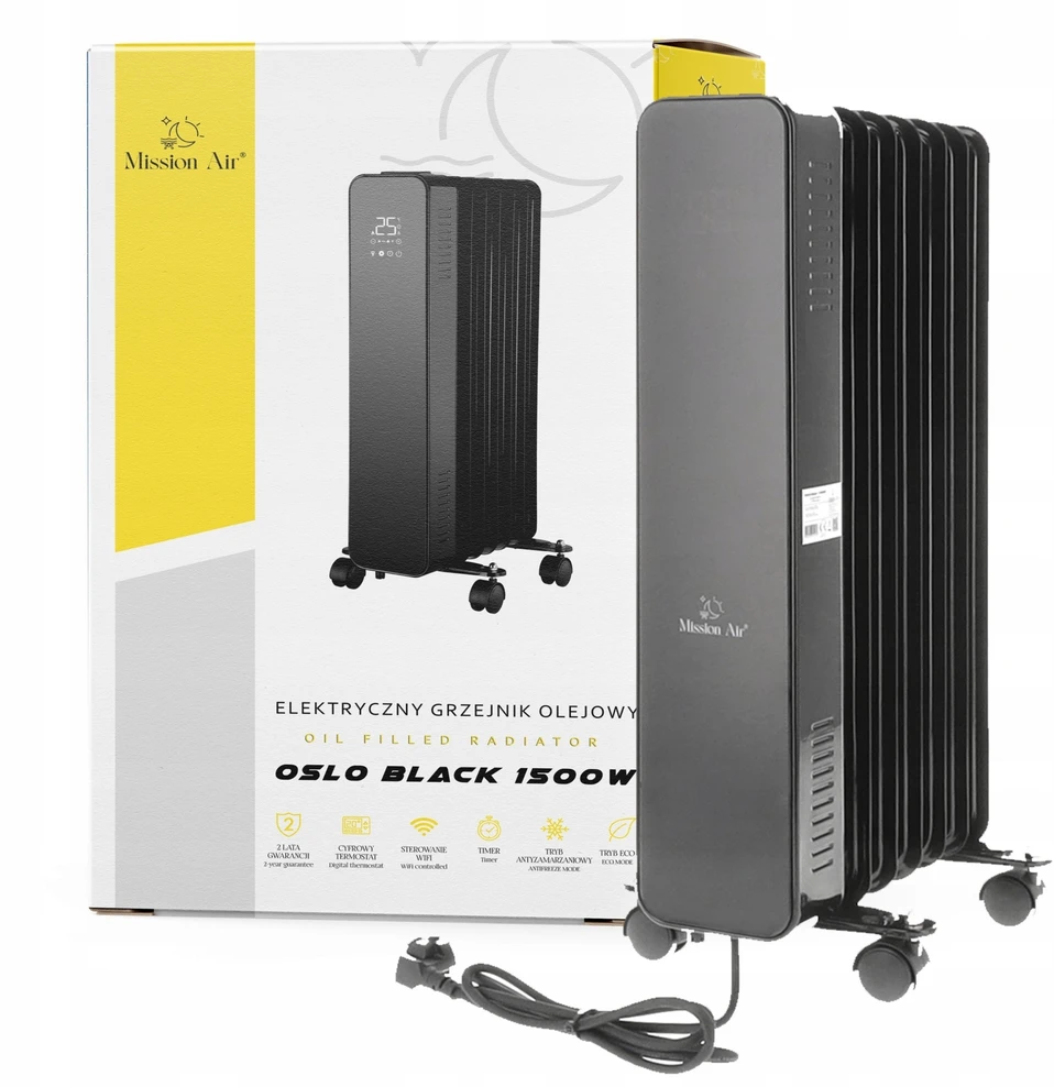 Mission Air Oslo WiFi 1500W juoda
