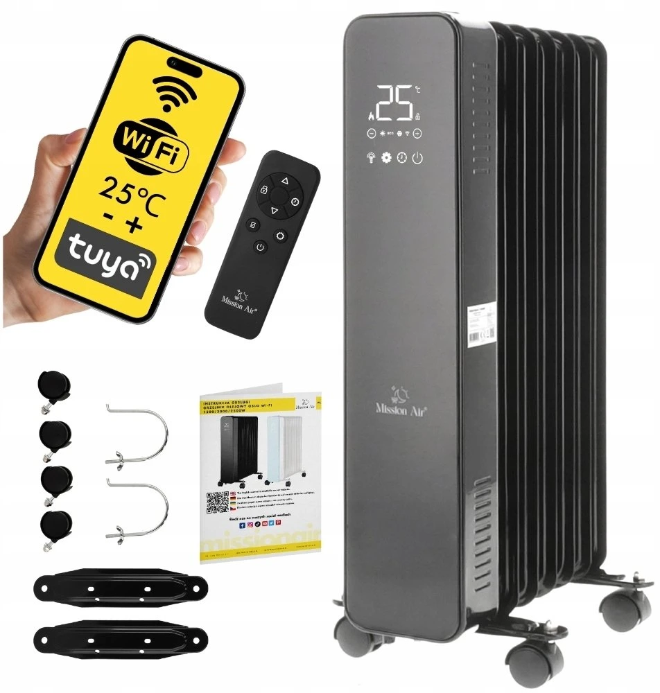 Mission Air Oslo WiFi 1500W juoda