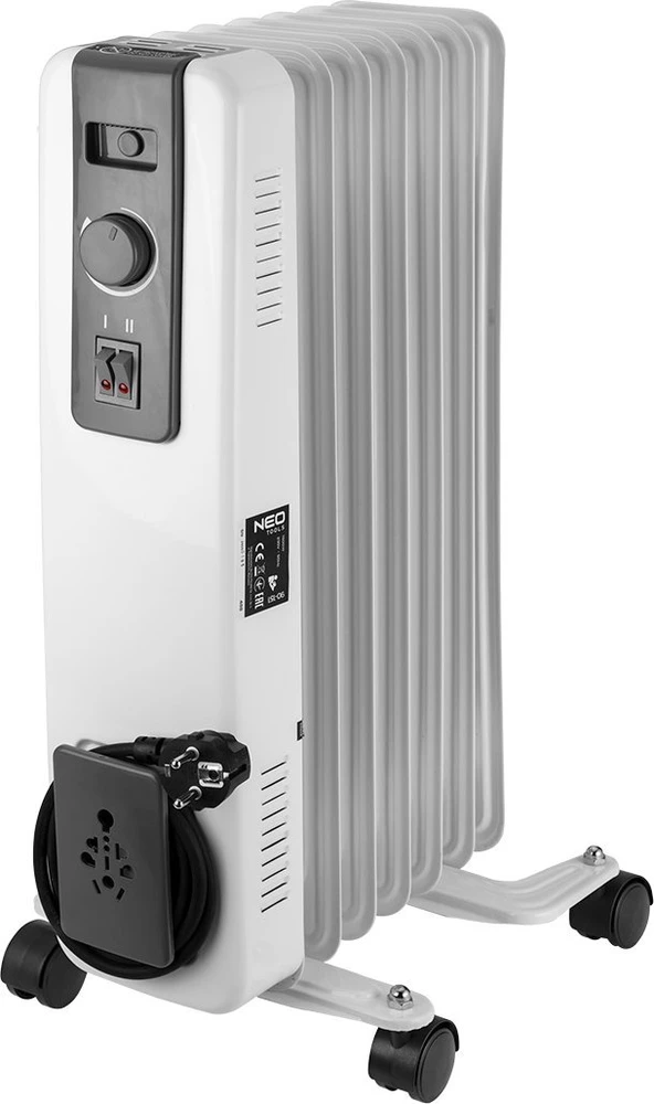 Neo Tools Šildytuvas Alyvos radiatorius 1500 W, 7 briaunos