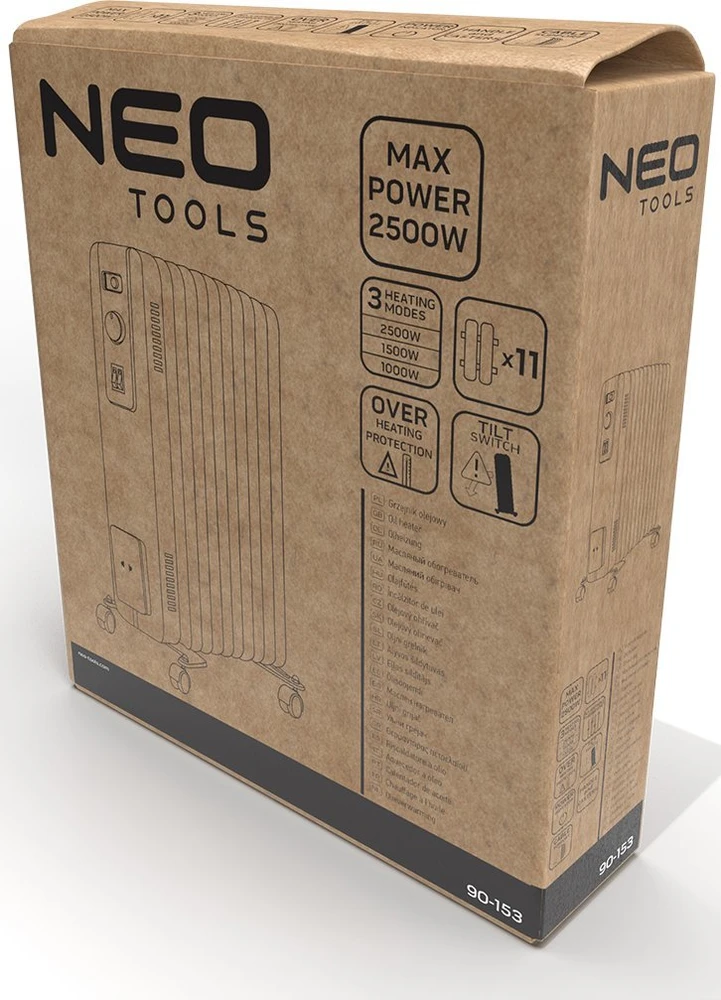 Neo Tools Alyvos radiatorius 2500W 11 briaunų