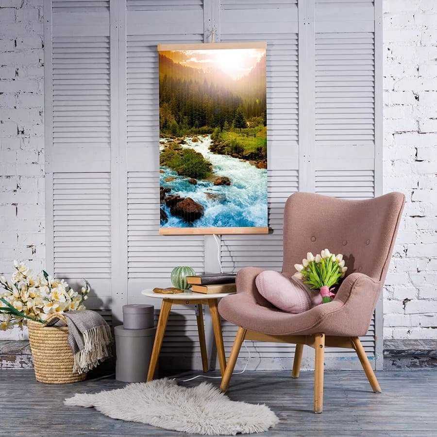 Šildytuvas Infraraudonųjų spindulių šildytuvas - lanksti šildymo plokštė 430 W TRIO 10 modelis upės, matmenys 100 x 57 cm su reguliatoriumi