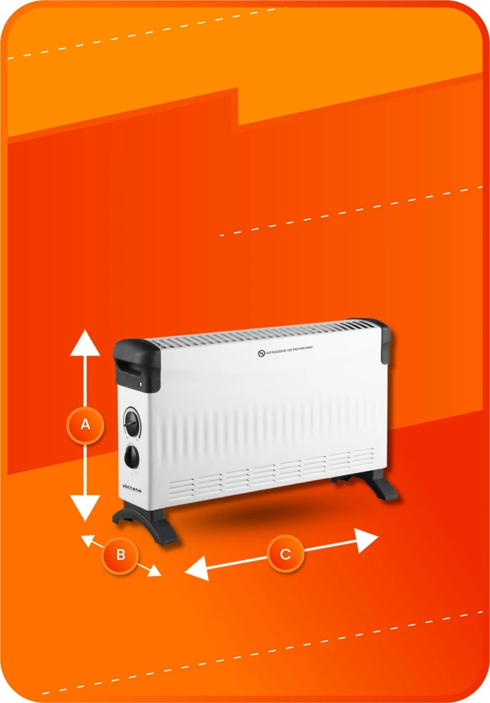 VOLTENO KONVEKTORIUS 2000W Baltas
