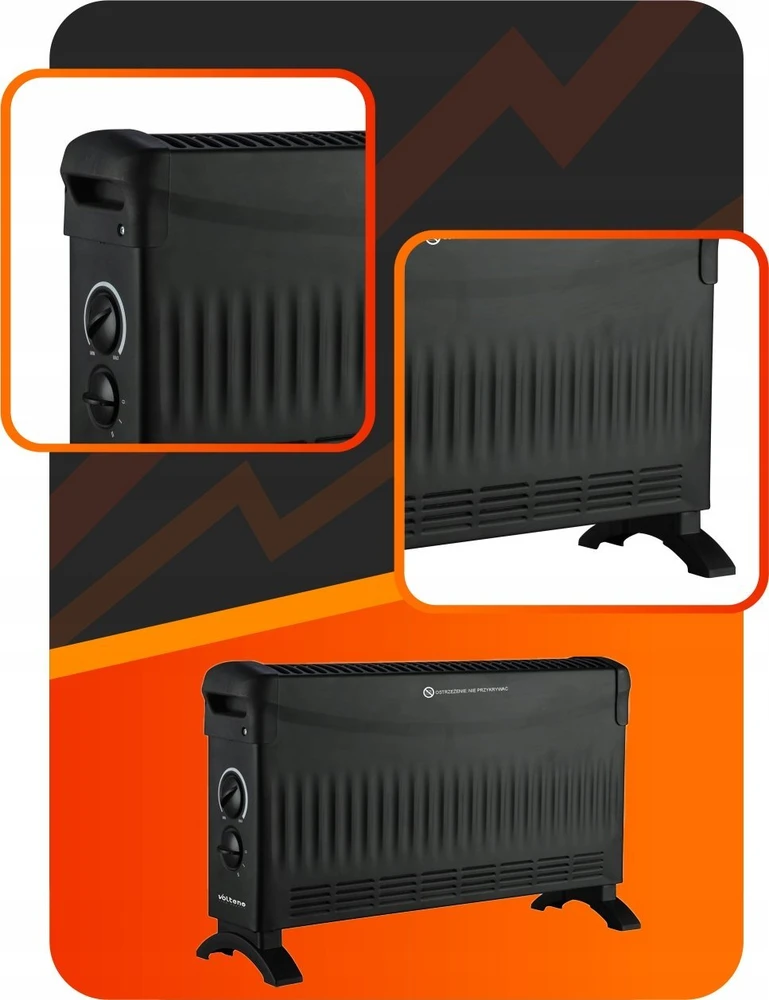 VOLTENO KONVEKTORIUS 1500W Juodas