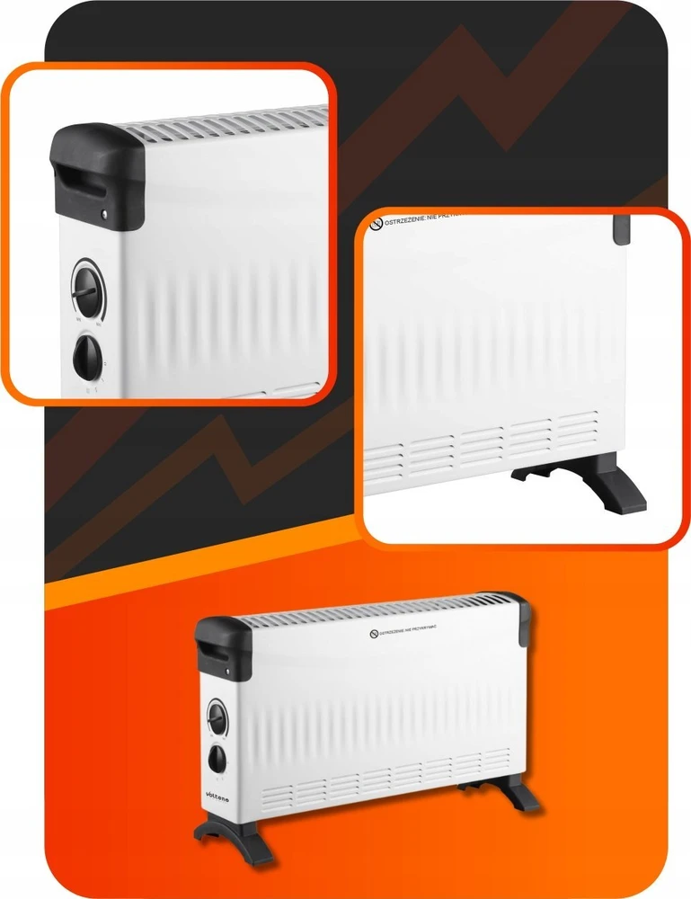 VOLTENO KONVEKTORIUS 2000W Baltas