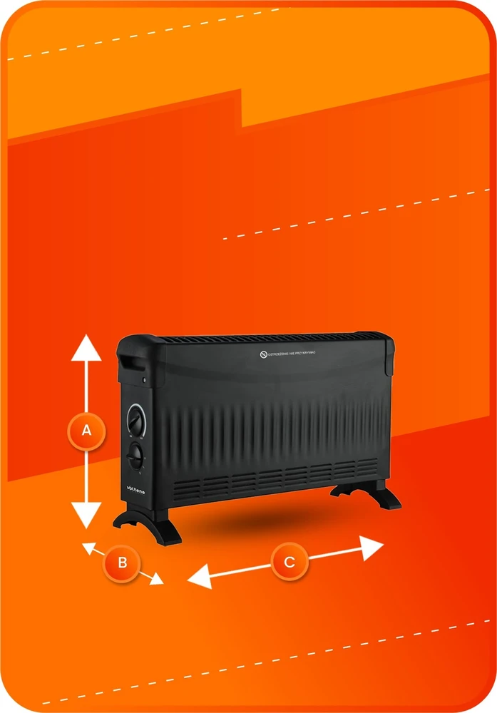 VOLTENO KONVEKTORIUS 1500W Juodas