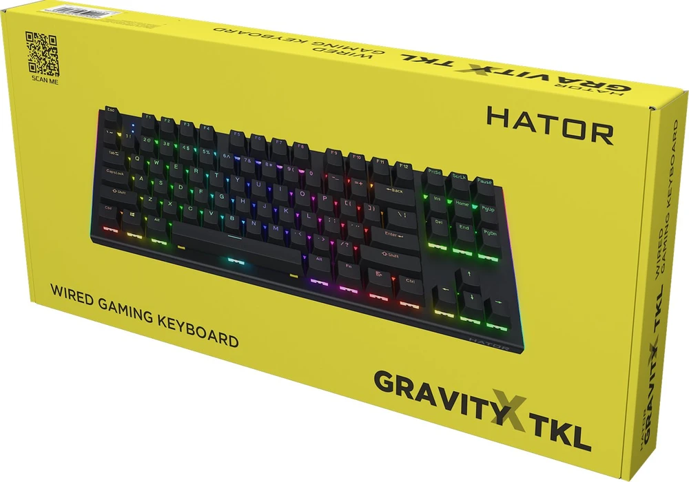 Hator klaviatūra Hator HTK550US Gravity X TKL Play klaviatūra ANG