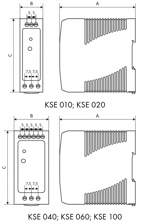 Silentiumpc „Breve ZAS.IMP. KSE 01024P“ 230/24 VDC 0,42 A 10 W