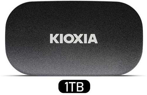 Kietasis diskas Kioxia Exceria Plus G2 Portable 1 TB, Externe SSD - juodas, USB-C 3.2 Gen 2 (10 Gbit/s)