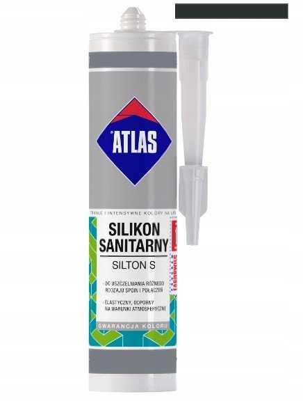 SILIKON SANITARNY SIL-S280-B/ATLAS SILTON S KARTUSZ 280 ml JUODA