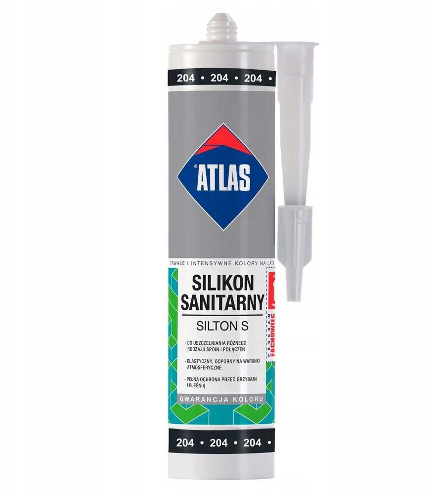 SILIKON SANITARNY SIL-S280-B/ATLAS SILTON S KARTUSZ 280 ml JUODA