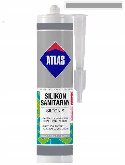 SILIKON SANITARNY SIL-S280-ST/ATLAS SILTON S KARTUSZ 280 ml STALOWY