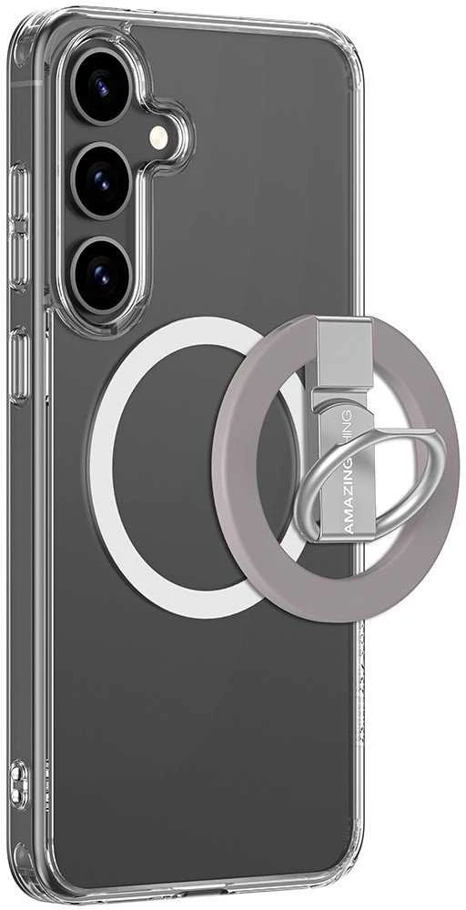 Nezatříděno AmazingThing Minimal Mag dėklas su Magnetic Ring and Magnetic Ring skirtas Samsung Galaxy S25+ – skaidrus