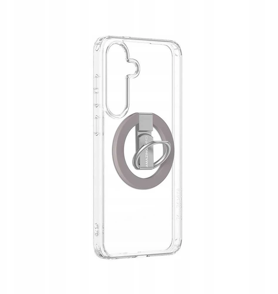 Nezatříděno AmazingThing Minimal Mag dėklas su Magnetic Ring and Magnetic Ring skirtas Samsung Galaxy S25+ – skaidrus