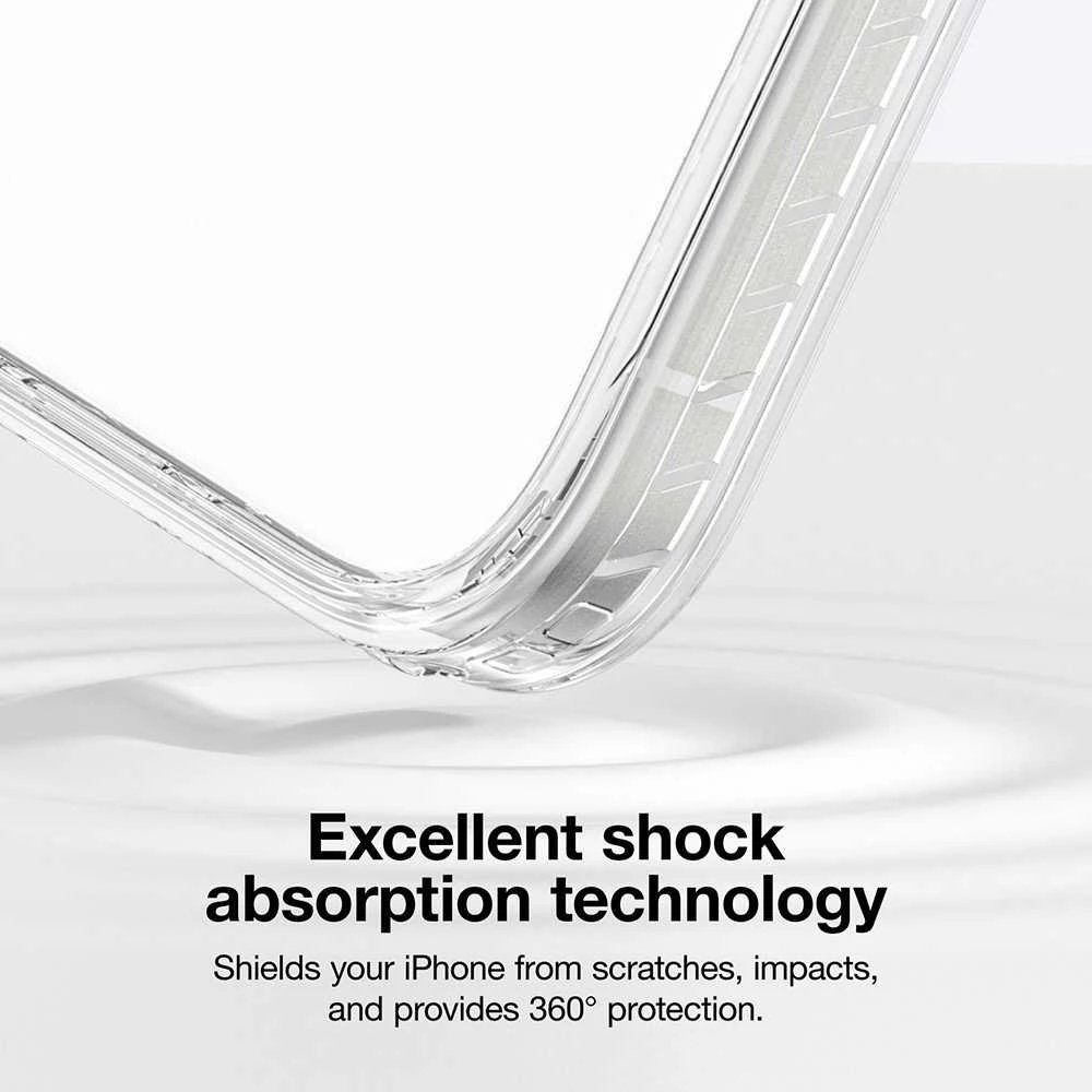 AmazingThing Titan Pro Mag dėklas su Magnetic Ring skirtas Apple iPhone 16 Pro - skaidrus