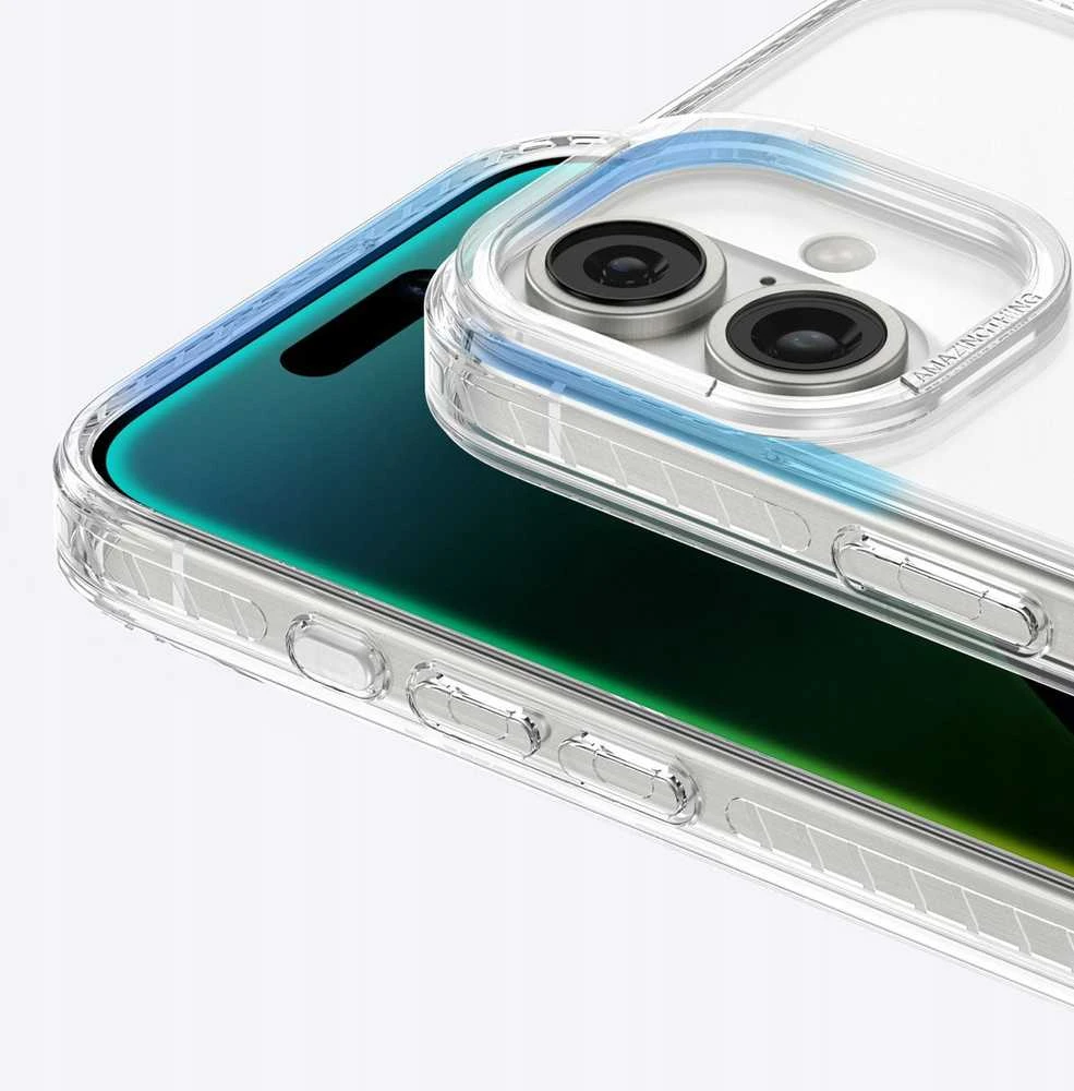 Nezatříděno AmazingThing Titan Pro Mag dėklas su Magnetic Ring skirtas Apple iPhone 16 - skaidrus