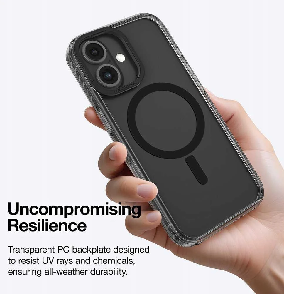 AmazingThing Titan Pro Mag dėklas su Magnetic Ring skirtas Apple iPhone 16 – juodos spalvos
