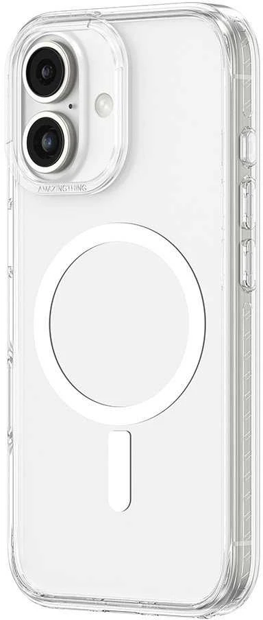 Nezatříděno AmazingThing Titan Pro Mag dėklas su Magnetic Ring skirtas Apple iPhone 16 - skaidrus