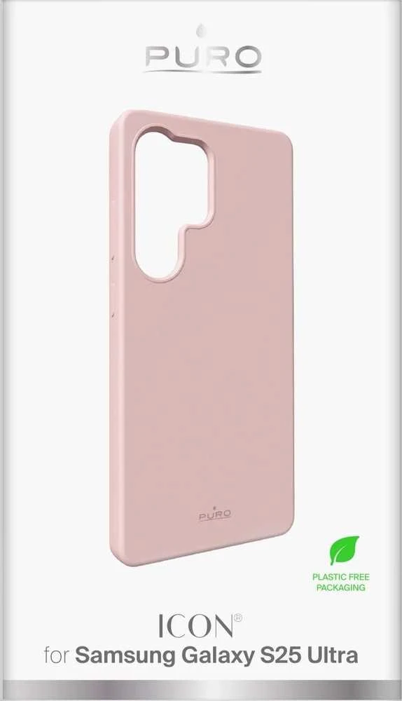 Puro Icon Silicone Samsung Galaxy S25 Ultra – dėklas telefonui rožinės spalvos