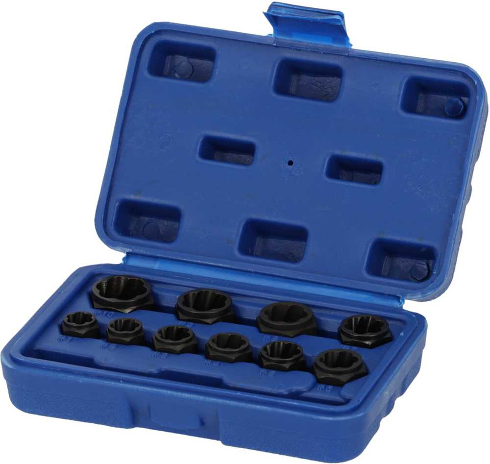 SILVER Sidabrinis Sidabrinis RINKINYS PAŽEISTŲ VARŽTŲ IŠSUKIMUI 11 VNT. 9-19mm
