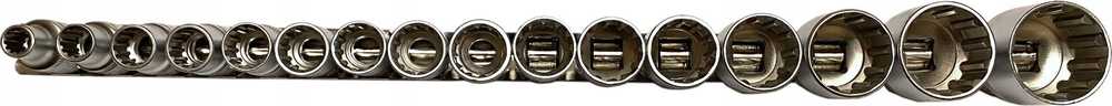 NAC SPLINE LIZDAI 16 vnt. 12-KAMPAS 1/2" /SIDABRAS