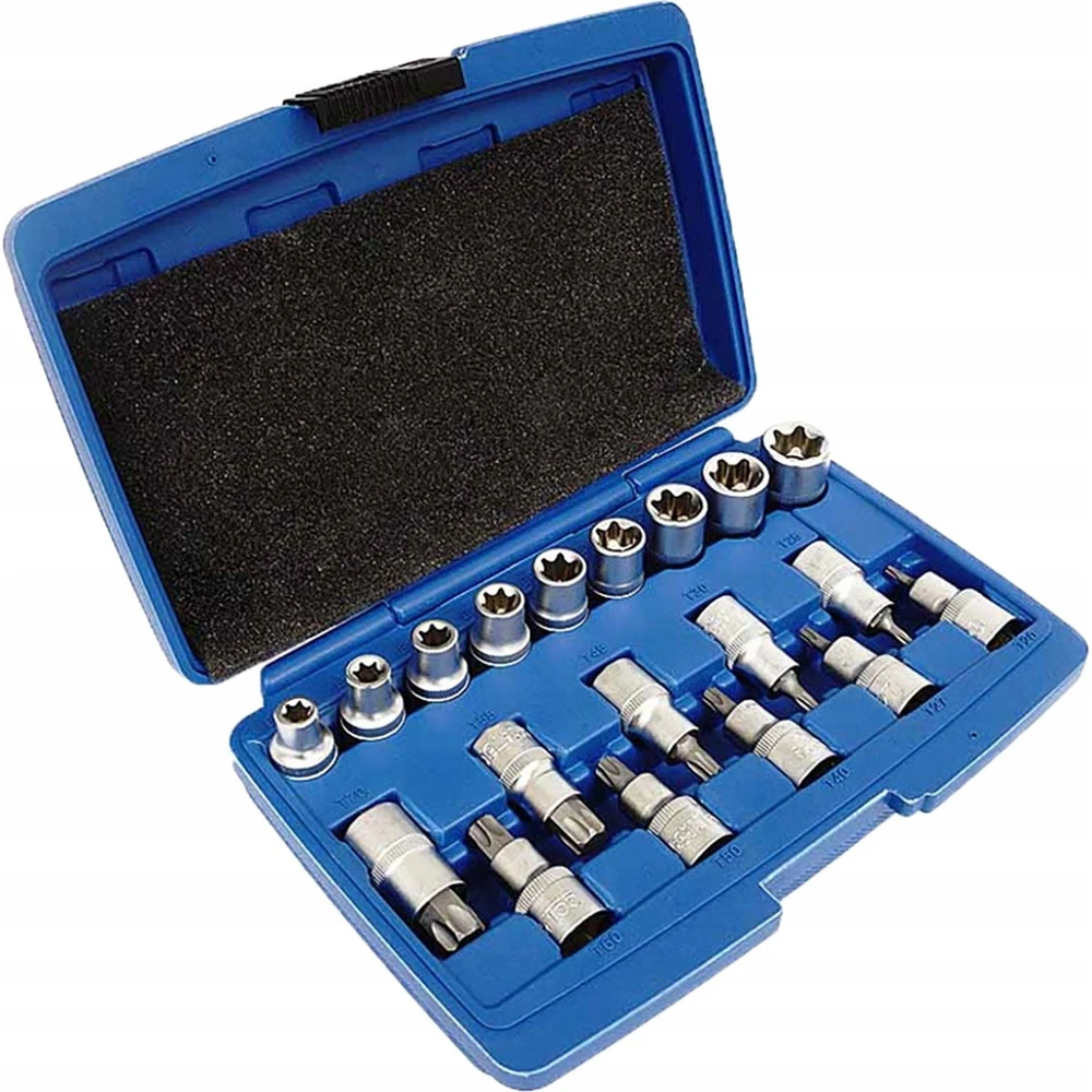 SILVER Sidabrinis Sidabrinis TORX antgalių rinkinys 19 vnt.