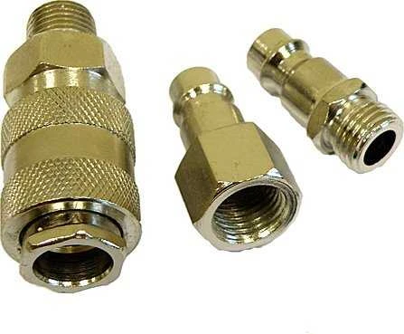SILVER Sidabrinis Sidabrinis PNEUMATINIŲ GREITOS JUNGTIES ELEMENTŲ RINKINYS 1/4″ 3vnt…..