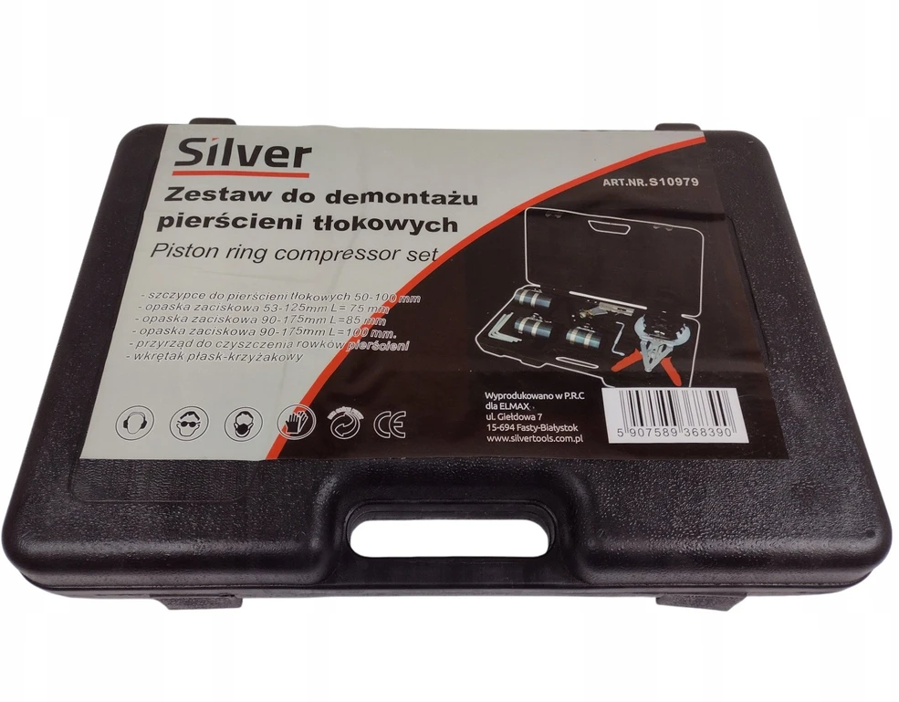 Silver Sidabrinis Stūmoklinio žiedo replės traukiklis 50-100mm
