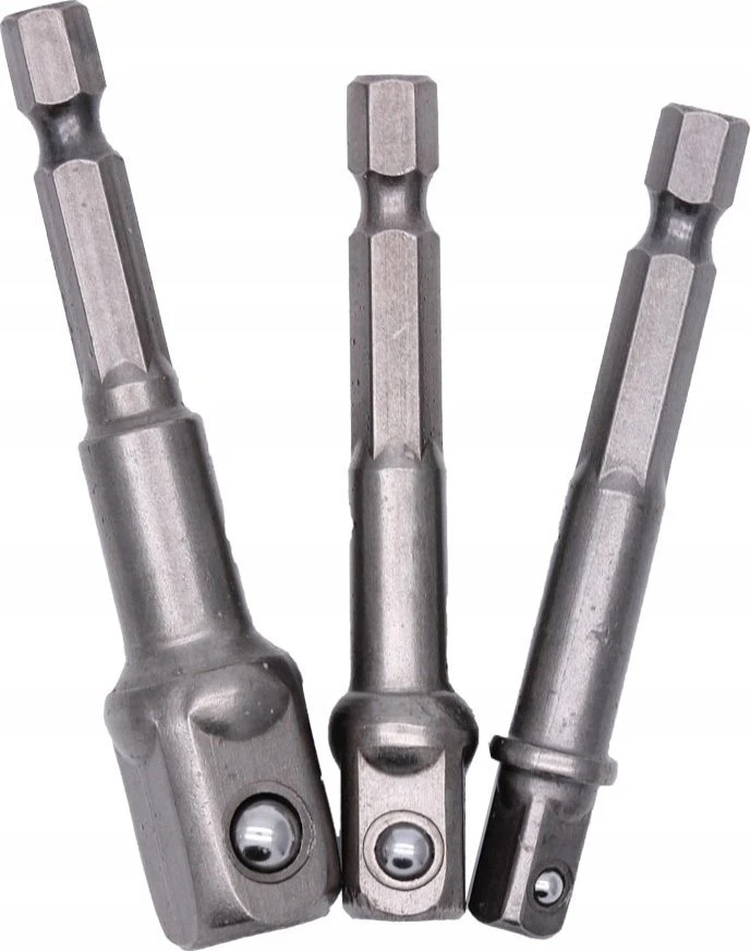 Grąžtas SILVER Sidabrinis KOMPLET ADAPTERÓW / UCHWYTÓW DO NASADEK 3 vnt.. 1/2-3/8-1/4"